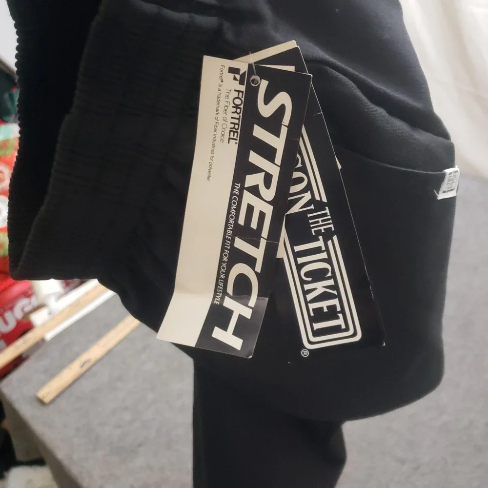 VINTAGE‎ The Season Ticket Pants Womens 14 Black Straight Slacks Ladies 28x28